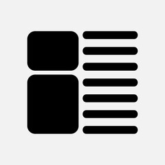 Layout icon in solid style, use for website mobile app presentation