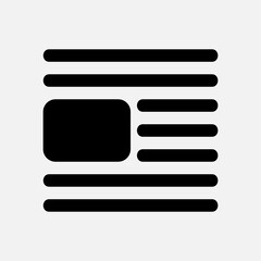 Layout icon in solid style, use for website mobile app presentation