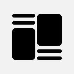 Wall Mural - layout icon in solid style, use for website mobile app presentation
