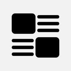 Layout icon in solid style, use for website mobile app presentation
