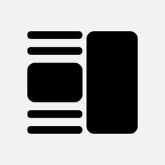 Layout icon in solid style, use for website mobile app presentation