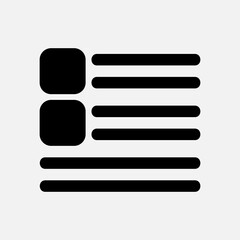 Layout icon in solid style, use for website mobile app presentation