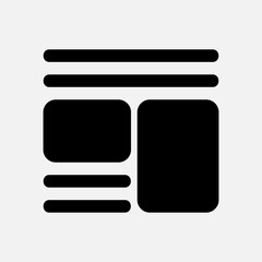 Wall Mural - Layout icon in solid style, use for website mobile app presentation