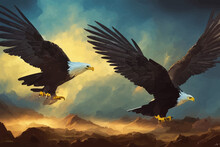Legendary Eagles Digital Art, Background