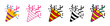 © Tally 18 - Party popper emoji icons with ribbon and confetti.Congratulate and celebrate elements.Confetti logo.Vector party poppers set.Exploding cracker icon.