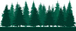 forest, fir trees green silhouette design isolated vector