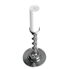 Wall Mural - 3d rendering illustration of a candle with holder