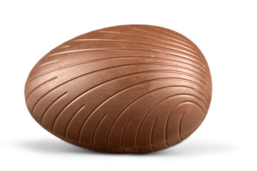 Chocolate easter eggs on backgrouund