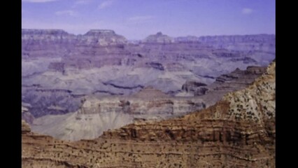 Wall Mural - United States 1977, Arizona canyon and mountain landscape view in 70s