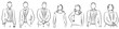 © Nico Ladewig - 7 Anwälte Anzugträger Berater Zeichnung Lineart Vektor Grafik | Lawyers Suits Consultants Drawing Lineart Vector Graphic