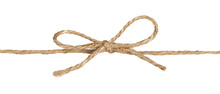 The String Tied In A Bow On White Background