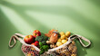 © exclusive-design - Net bag with vegetables and grains