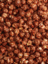 Chocolate Flavored Caramelized Popcorn Background