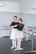 © ND STOCK - Female ballet dancers rehearse in ballet classes, they practice dancing, they are professional theater actors.