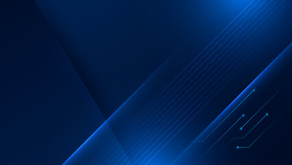 Wall Mural - abstract tech background. futuristic technology interface with arrows, lines, waves, speed lights, m