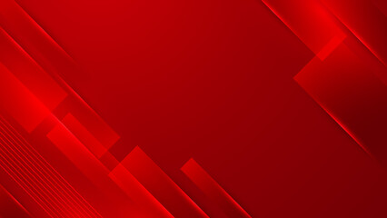 Wall Mural - Modern red abstract futuristic technology background. Abstract lines pattern technology on red gradients background. Vector abstract graphic design banner pattern presentation background web template.