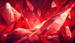 © Daniil - Red crystal wall background. Can be used as wallpaper by ai