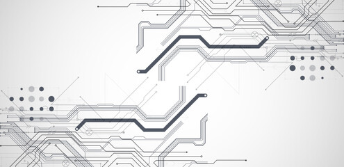 Abstract horizontal technology background. Communication concept, futuristic digital innovation background. Vector illustration