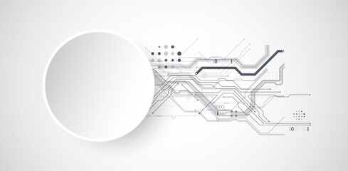 Abstract horizontal technology background. Communication concept, futuristic digital innovation background. Vector illustration