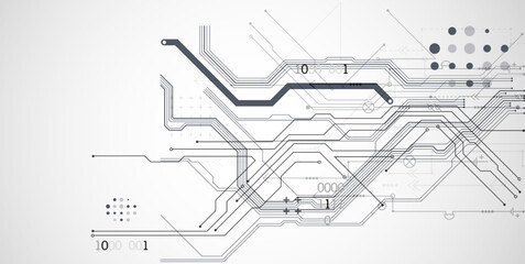 Abstract horizontal technology background. Communication concept, futuristic digital innovation background. Vector illustration