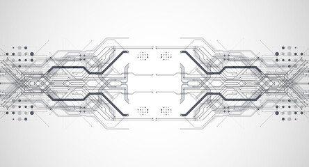 Abstract horizontal technology background. Communication concept, futuristic digital innovation background. Vector illustration