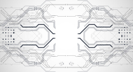 Abstract horizontal technology background. Communication concept, futuristic digital innovation background. Vector illustration