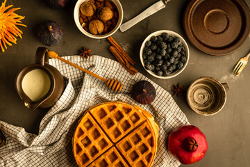 waffle cookies on the table