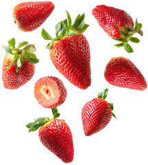 flying strawberries
