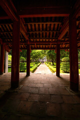 Wall Mural - view of Van Mieu Quoc Tu Giam or The Temple of Literature was constructed in 1070, first to honor Confucius and In 1076,Quoc Tu Giam as the first university of Vietnam