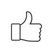 © BARA - Thumbs up hand  icon vector illustration sign