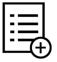 Poster - Add list icon, add document icon 