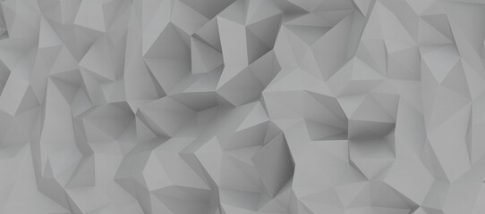 Wall Mural - white grey abstract background of triangles low poly