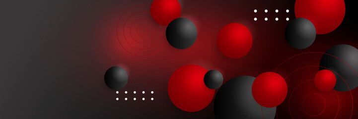 modern black and red abstract banner. high contrast red and black stripes. abstract tech graphic ban