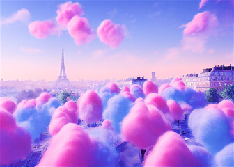 Poster - Cotton candy Paris