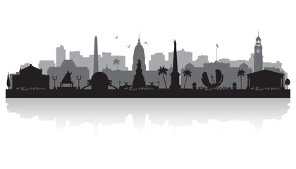 Wall Mural - Buenos Aires Argentina city skyline silhouette