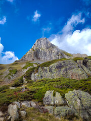 mountain landscape with blue sky