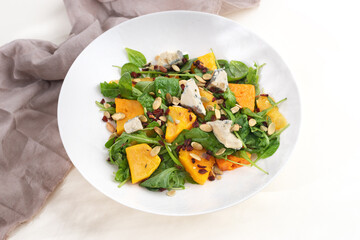 Wall Mural - Pumpkin Salad with Gorgonzola, pumpkin seeds seasoned