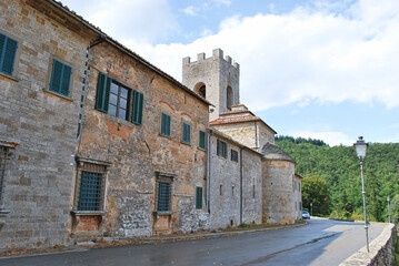 La Badia a Coltibuono a Gaiole in Chianti, Siena, Toscana, Italia.