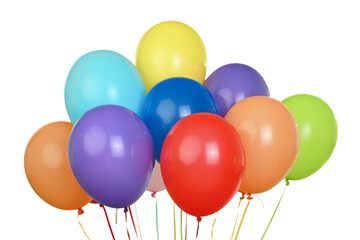 Poster - Assortment of floating party balloons - isolated image