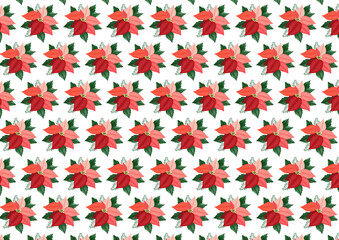 Canvas Print - seamless pattern with christmas flowers