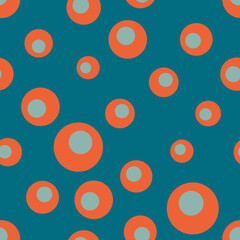 Wall Mural - Vintage geometric pattern with circles in the style of the 70s and 60s. Vector illustration
