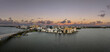 Sarasota aerial at golden hour from St. Armands Key