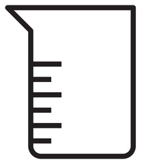 Wall Mural - Beaker outline style icon