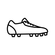 Cleat Icon. Football Boots Sign  For Mobile Concept And Web Design. Vector Illustration