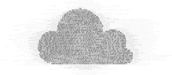 Poster - Cloud computing data transformation from pixel. Concept of cloud server, Storage and data