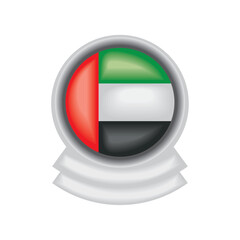 Wall Mural - UAE flag button