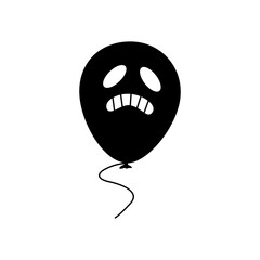 Wall Mural - Halloween Balloon with the scary, angry, happy face expression vector.	