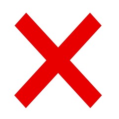 Sticker - red cross mark