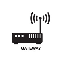 Gateway Icon , Modem Icon Vector