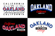 Oakland California vintage college typography for t shirts